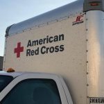 american red cross truck dirty